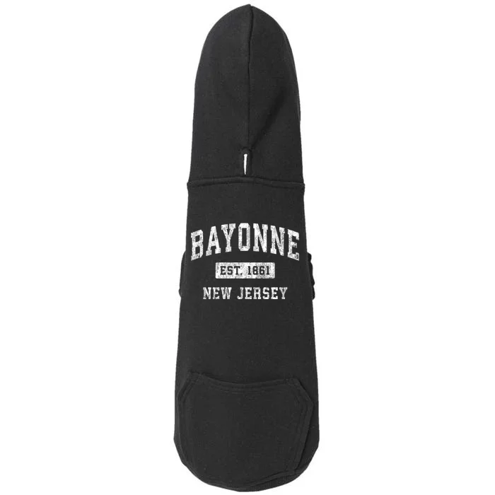 Bayonne New Jersey Nj Vintage Established Sports Doggie 3-End Fleece Hoodie