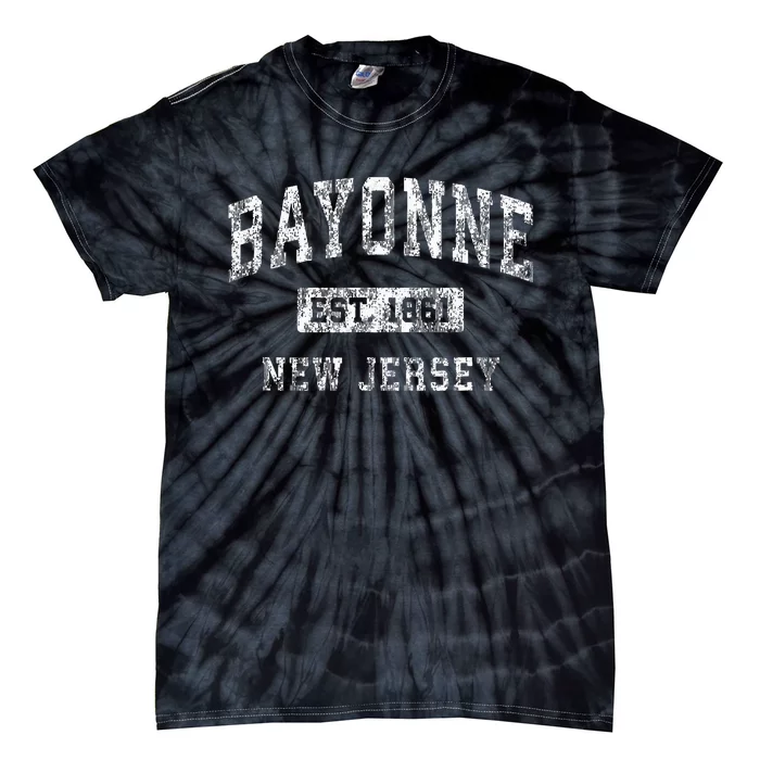 Bayonne New Jersey Nj Vintage Established Sports Design Tie-Dye T-Shirt