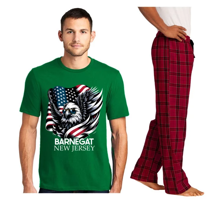 Barnegat New Jersey 4th Of July Usa American Flag Gift Pajama Set