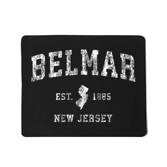 Belmar New Jersey Nj Vintage Athletic Sports Design Mousepad