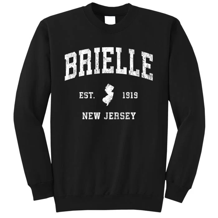 Brielle New Jersey Nj Vintage Athletic Sports Tall Sweatshirt