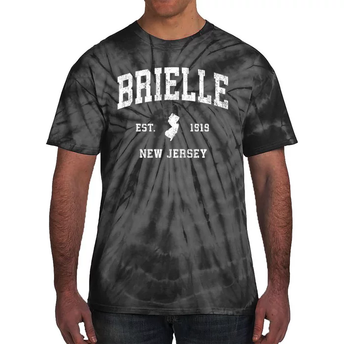 Brielle New Jersey Nj Vintage Athletic Sports Tie-Dye T-Shirt