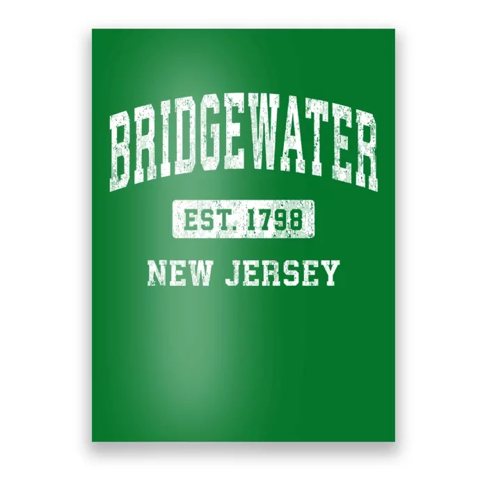 Bridgewater New Jersey Nj Vintage Athletic Sports Poster