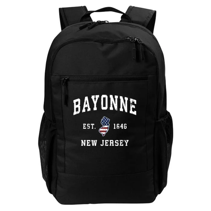 Bayonne New Jersey Nj Vintage American Flag Sports Design Daily Commute Backpack