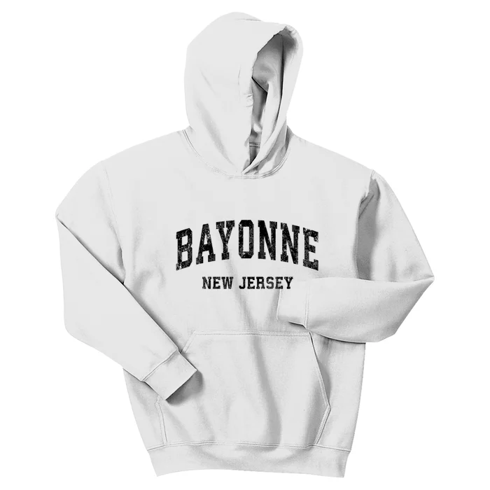 Bayonne New Jersey Nj Vintage Varsity Sports Kids Hoodie