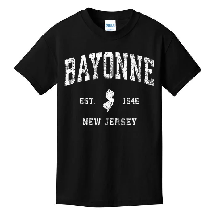 Bayonne New Jersey Nj Vintage Athletic Sports Design Kids T-Shirt