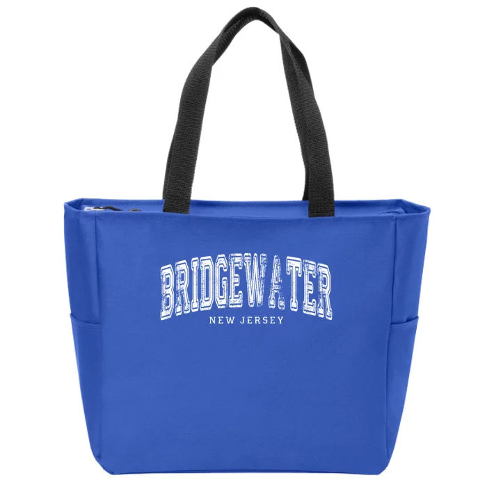 Bridgewater New Jersey Vintage Retro Us City State Travel Meaningful Gift Zip Tote Bag