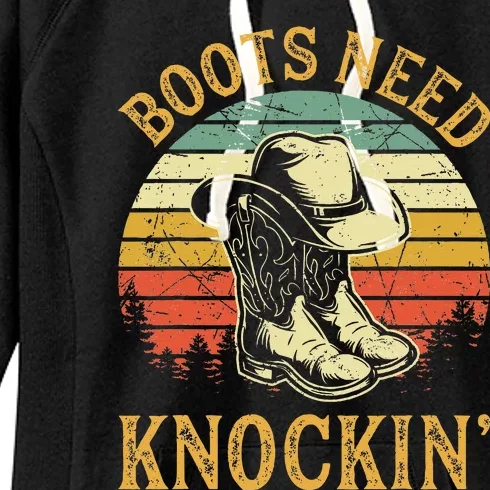 Boots Need Knockin Country Music Lover Women's Fleece Hoodie