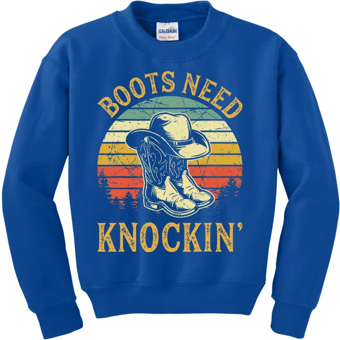 Boots Need Knockin Country Kids Sweatshirt