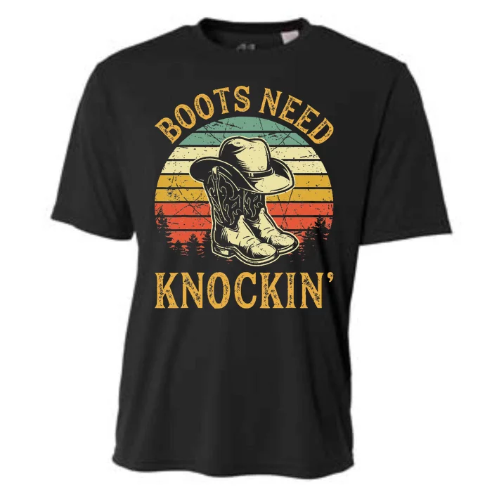 Boots Need Knockin Country Music Lover Cooling Performance Crew T-Shirt