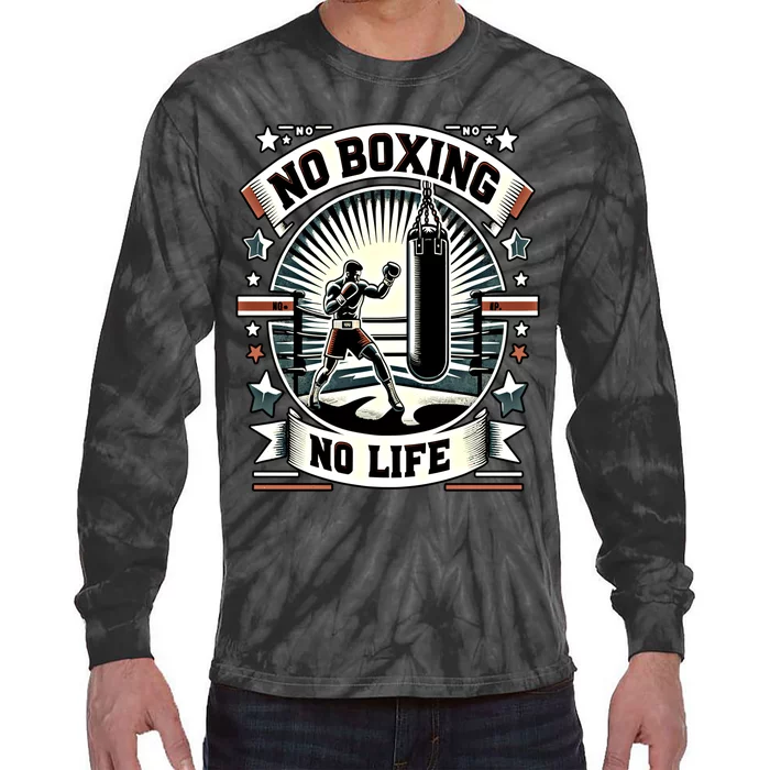 Boxing No Life Boxing Bag Ring Machine Gear Gift Tie-Dye Long Sleeve Shirt