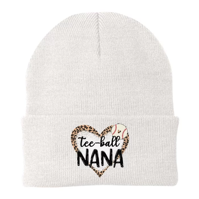 Ball Nana Leopard Print Heart Ball Mom Mothers Day Knit Cap Winter Beanie