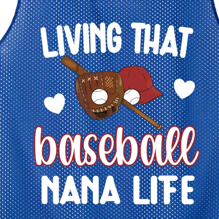 Baseball Nana Life Baseball Grandma Nana Gift Mesh Reversible Basketball Jersey Tank