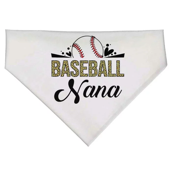 Baseball Nana Leopard Baseball Nana Mother's Day USA-Made Doggie Bandana