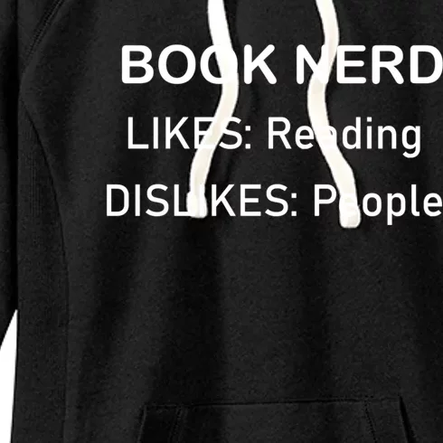 Book Nerd Likes Funny Bookish Reading For Bookworm Gift Women's Fleece Hoodie