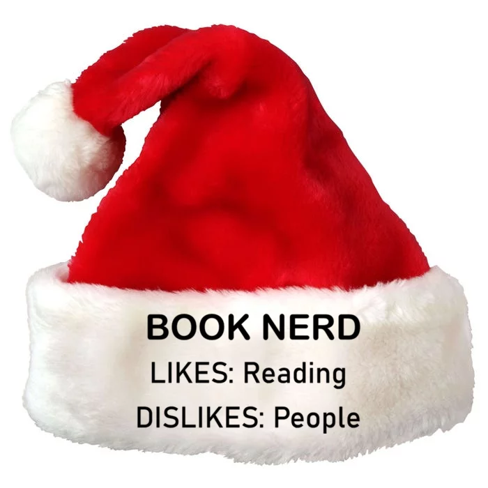 Book Nerd Likes Funny Bookish Reading For Bookworm Gift Premium Christmas Santa Hat