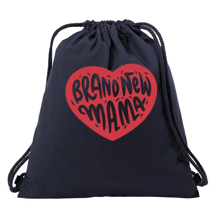 Brand New Mama Heart Gift Drawstring Bag