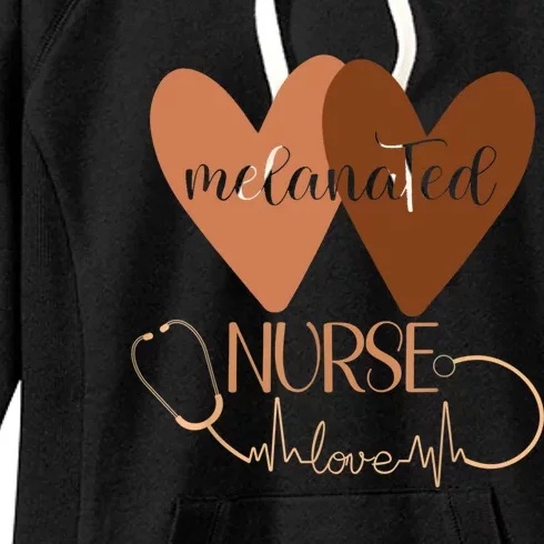 Black Nurse Melanated Woman Black History Month Nursing Crew Women's Fleece Hoodie