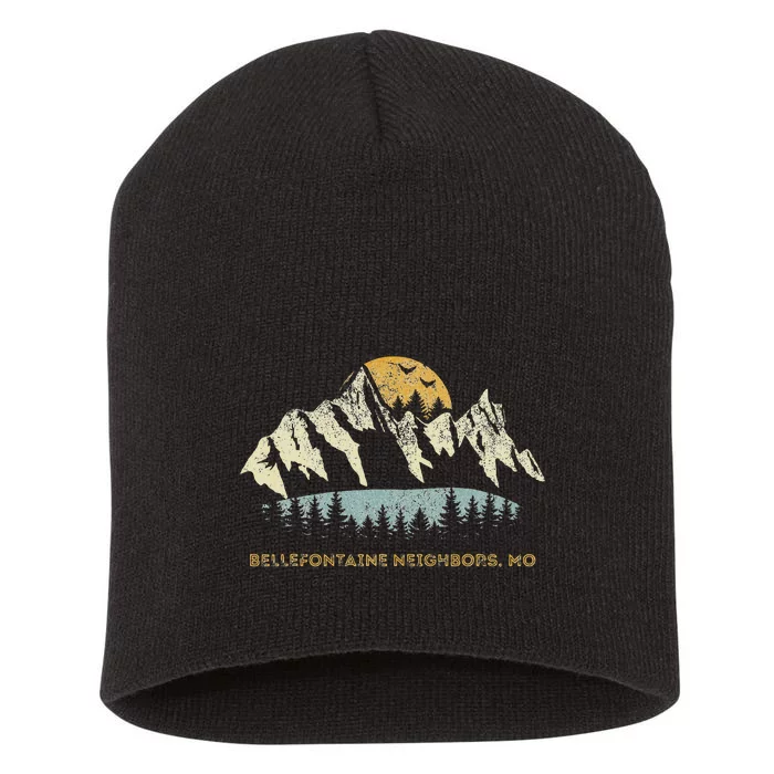 Bellefontaine Neighbors Missouri Mountain Sunset Sunrise Mo Short Acrylic Beanie