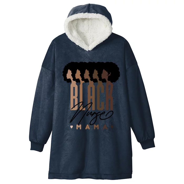 Black Nurse Mama Black History Month Hooded Wearable Blanket