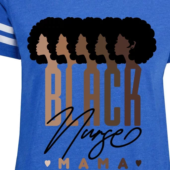 Black Nurse Mama Black History Month Enza Ladies Jersey Football T-Shirt