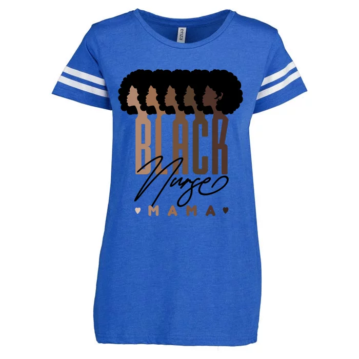 Black Nurse Mama Black History Month Enza Ladies Jersey Football T-Shirt