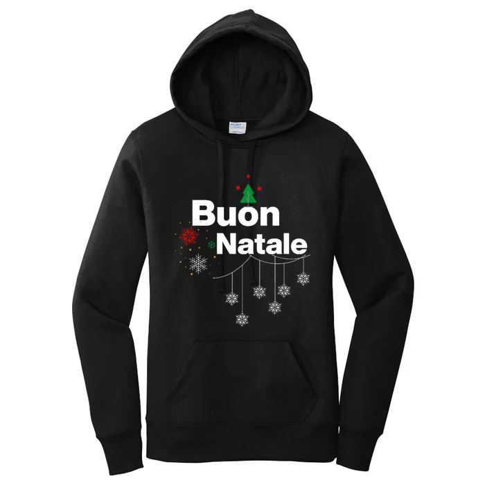 Buon Natale May Your Holidays Be Merry And Bright Italian Women's Pullover Hoodie