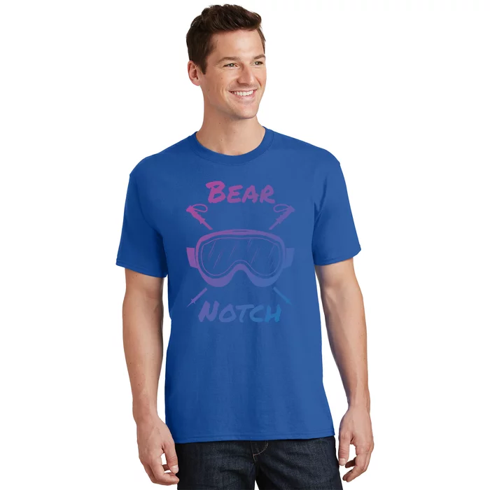 Bear Notch New Hampshire Ski Skiung Skis Skier Goggles Poles Gift T-Shirt