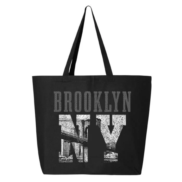 Brooklyn Ny Nyc New York City Vintage Usa America 25L Jumbo Tote