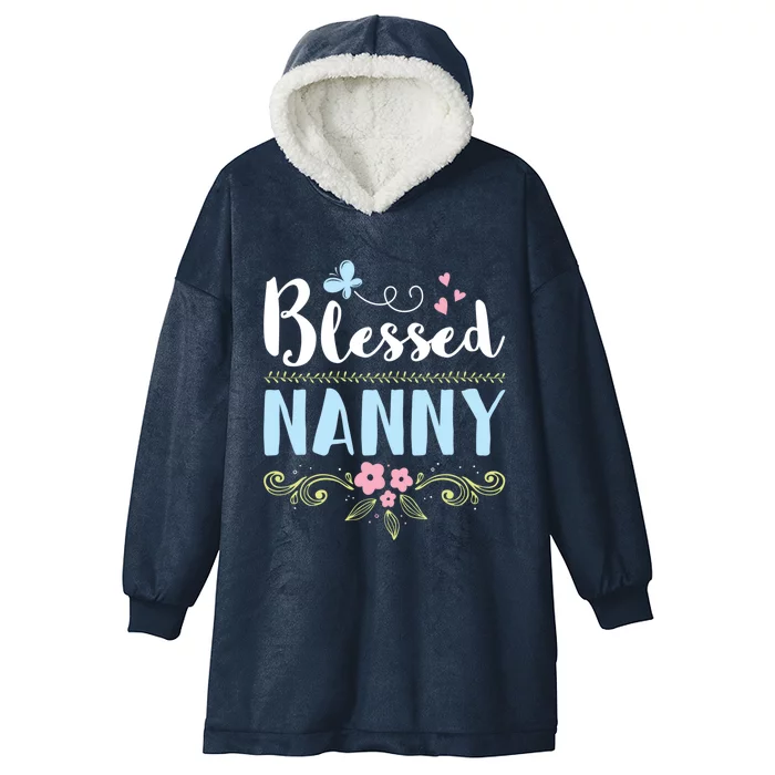 Blessed Nanny Nannies Sitter Gift Hooded Wearable Blanket