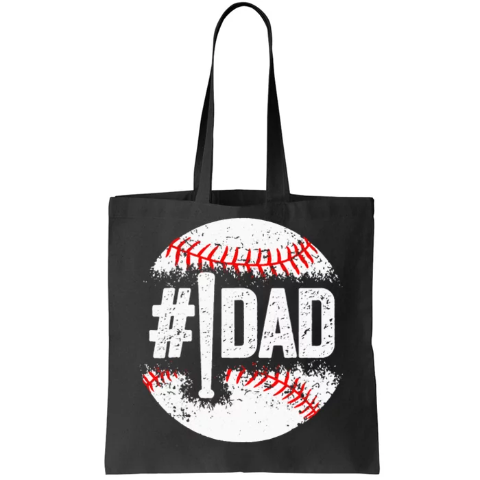 Baseball Number One Daddy Son Baseball Fathers Day Tote Bag