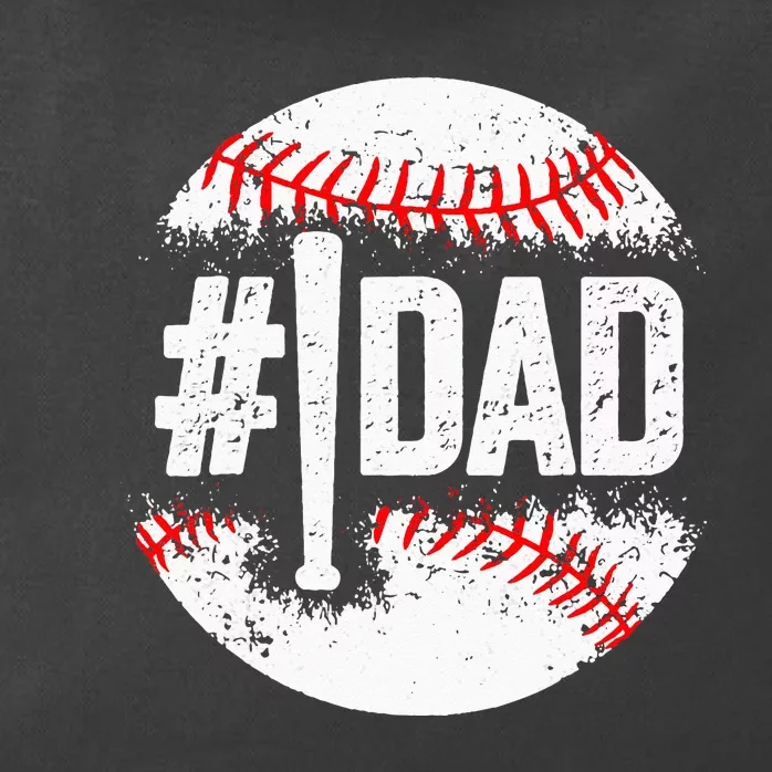 Baseball Number One Daddy Son Baseball Fathers Day Zip Tote Bag