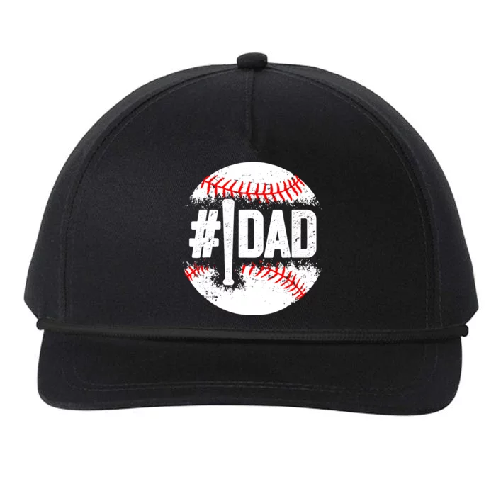 Baseball Number One Daddy Son Baseball Father's Day Snapback Five-Panel Rope Hat