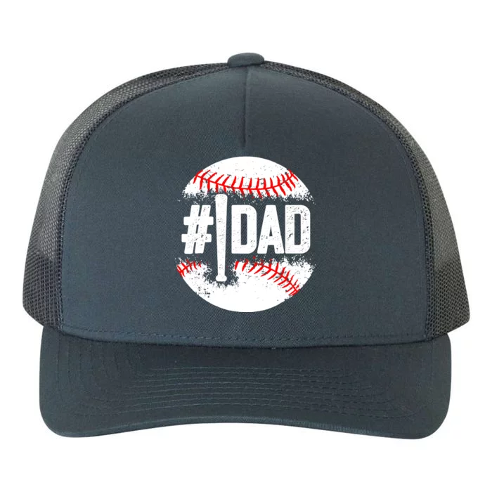 Baseball Number One Daddy Son Baseball Father's Day Yupoong Adult 5-Panel Trucker Hat