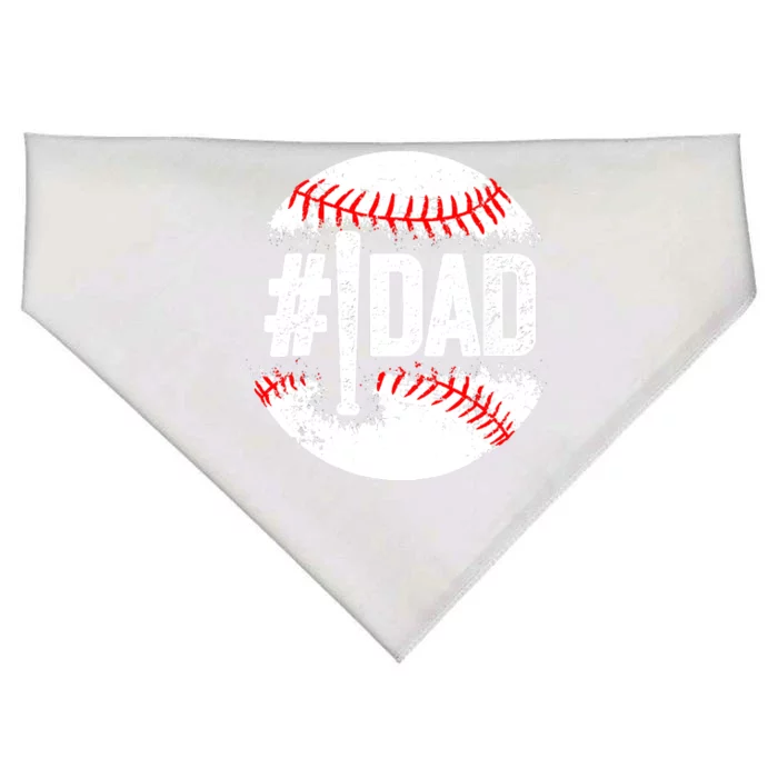 Baseball Number One Daddy Son Baseball Father's Day USA-Made Doggie Bandana