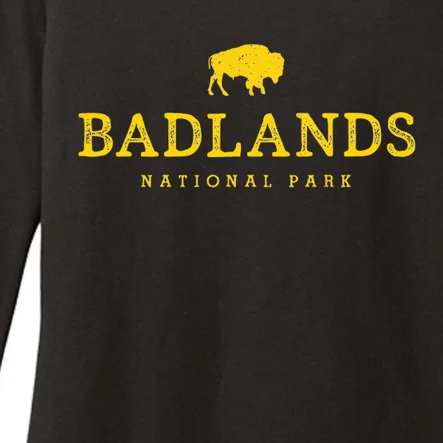 Badlands National Park Bison South Dakota Buffalo Souvenir Womens CVC Long Sleeve Shirt