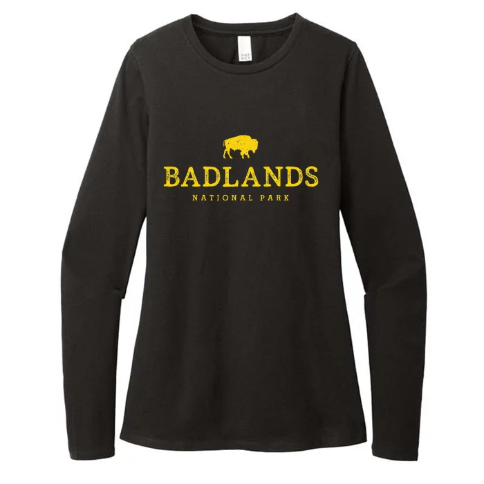 Badlands National Park Bison South Dakota Buffalo Souvenir Womens CVC Long Sleeve Shirt