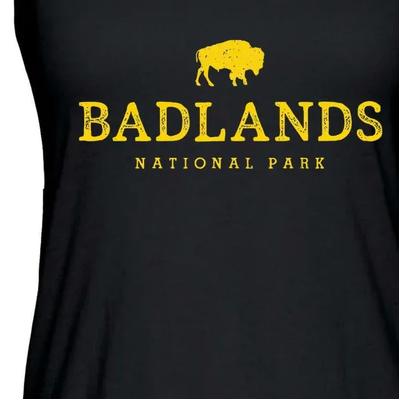 Badlands National Park Bison South Dakota Buffalo Souvenir Ladies Essential Flowy Tank