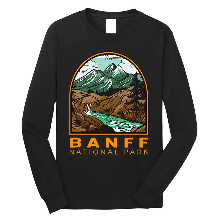 Banff National Park Canada Vintage Emblem Long Sleeve Shirt