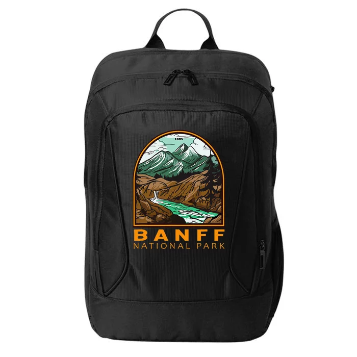 Banff National Park Canada Vintage Emblem City Backpack