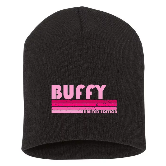 BUFFY Name Personalized Retro Vintage 80s 90s Birthday Short Acrylic Beanie