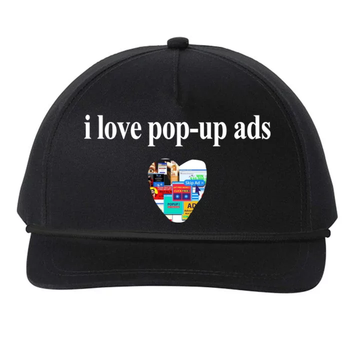 Bricks N’ Papers I Love Popup Ads Snapback Five-Panel Rope Hat