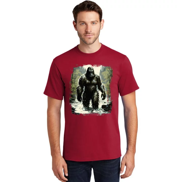 Bigfoot National Park Sasquatch Bigfoot Cryptid Camping Tall T-Shirt ...