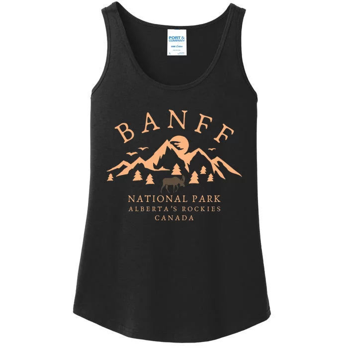 Banff National Park Est 1885 Vintage Canada Ladies Essential Tank