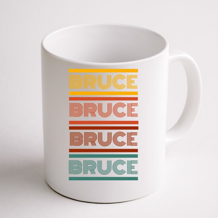 Bruce Name Personalized Vintage Retro Front & Back Coffee Mug