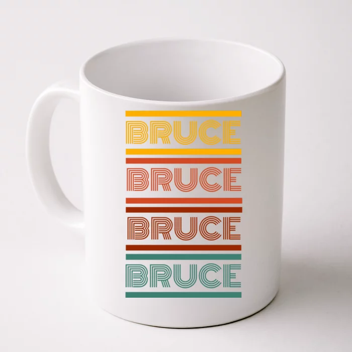 Bruce Name Personalized Vintage Retro Front & Back Coffee Mug