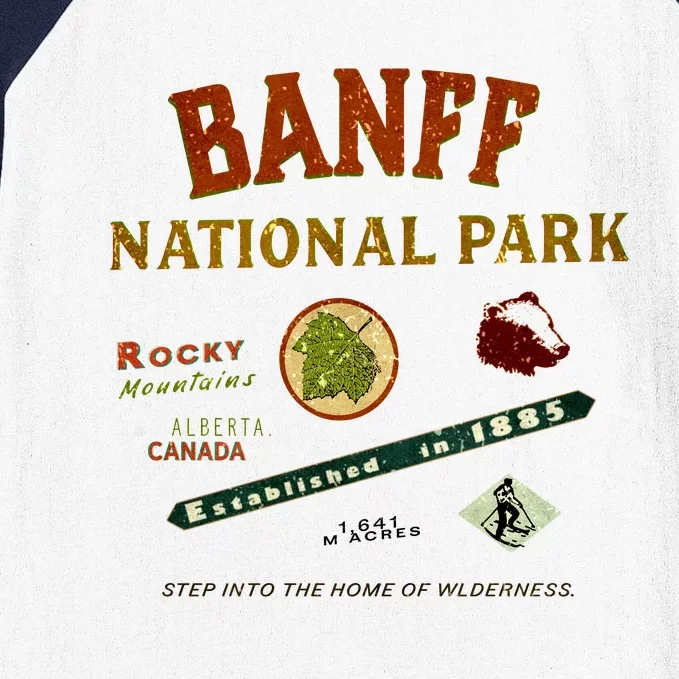 Banff National Park Canadian Rockies Baseball Sleeve Shirt