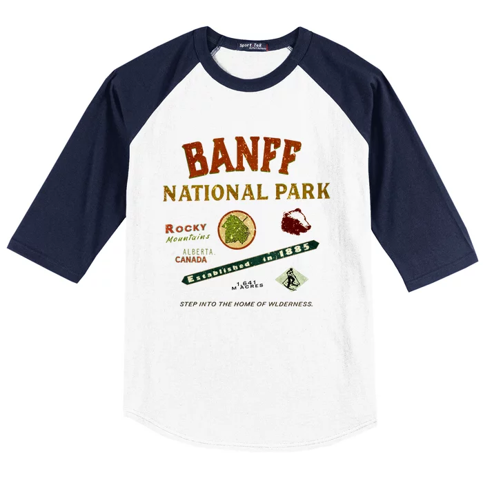 Banff National Park Canadian Rockies Baseball Sleeve Shirt