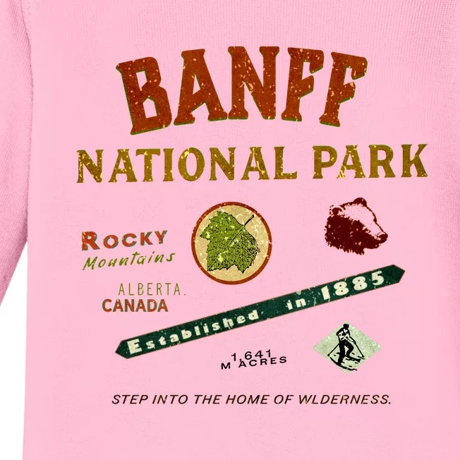 Banff National Park Canadian Rockies Baby Long Sleeve Bodysuit