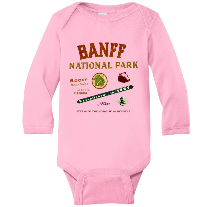 Banff National Park Canadian Rockies Baby Long Sleeve Bodysuit